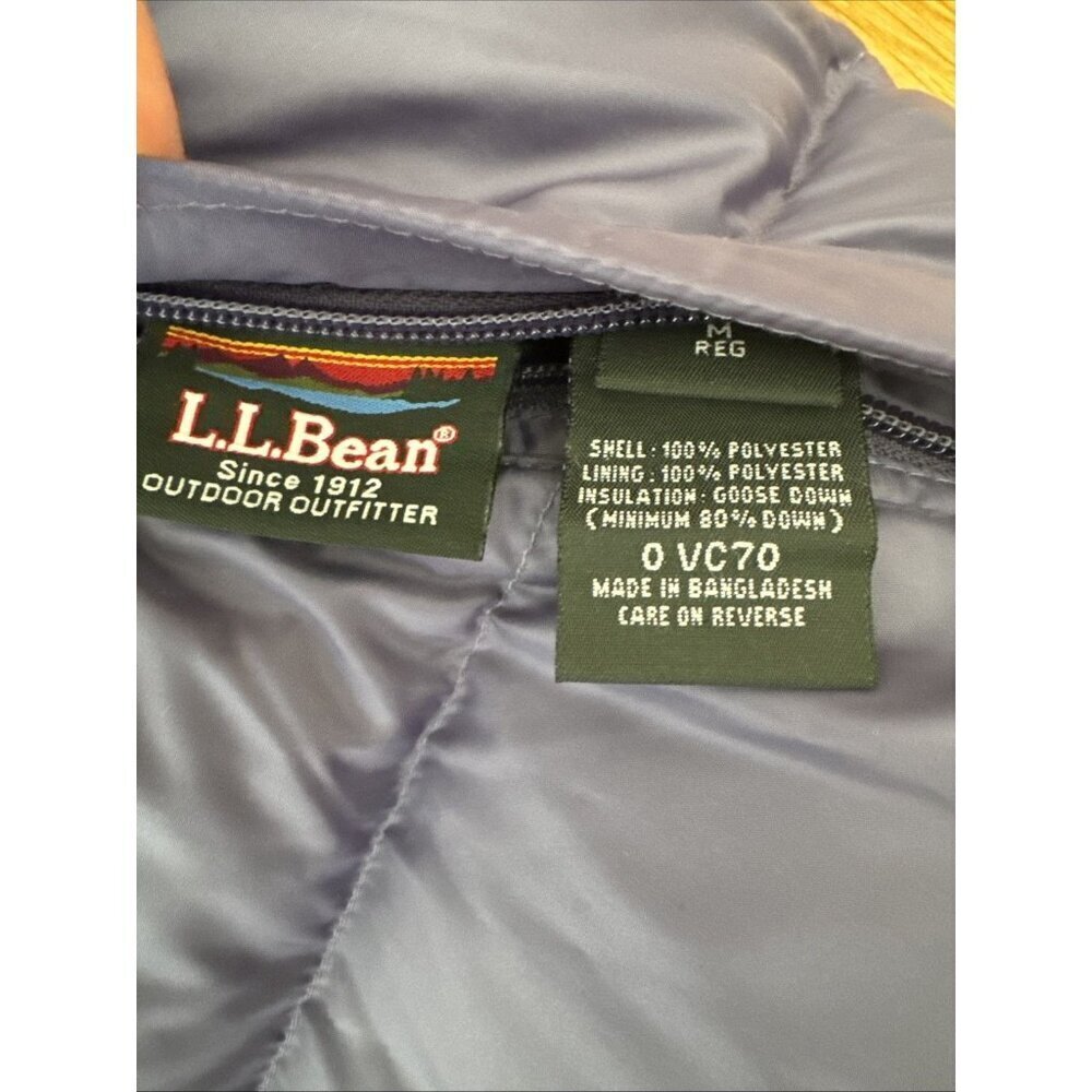 Vtg LL Bean Purple Waterproof Goose Down Reversible Women's Puffer Jacket Size M - Picture 3 of 9